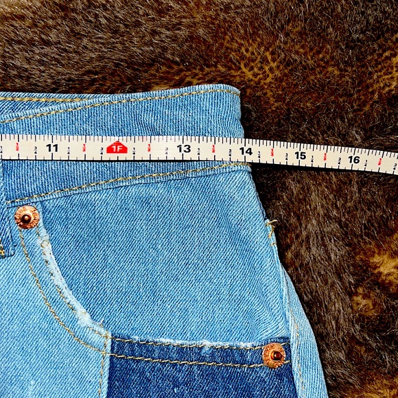 Sunset+Spring Patchwork Denim Mini Skirt - Picture 13 of 13